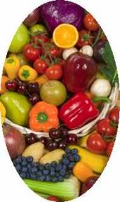 picture of raw fruits and vegetables for list of raw foods